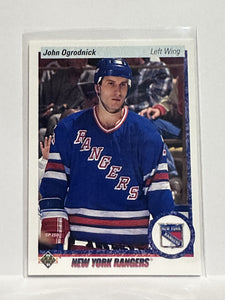 #258 John Ogrodnick New York Rangers 90-91 Upper Deck Hockey Card