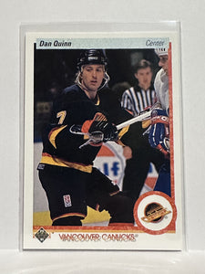 #260 Dan Quinn Vancouver Canucks 90-91 Upper Deck Hockey Card