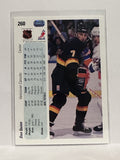 #260 Dan Quinn Vancouver Canucks 90-91 Upper Deck Hockey Card