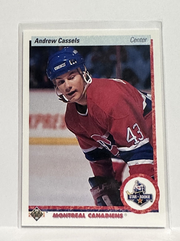 #265 Andrew Cassels Montreal Canadiens 90-91 Upper Deck Hockey Card