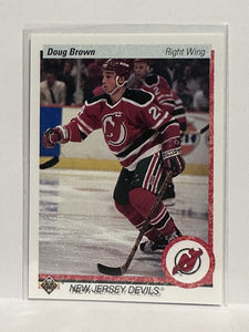 #159 Doug Brown New Jersey Devils 90-91 Upper Deck Hockey Card