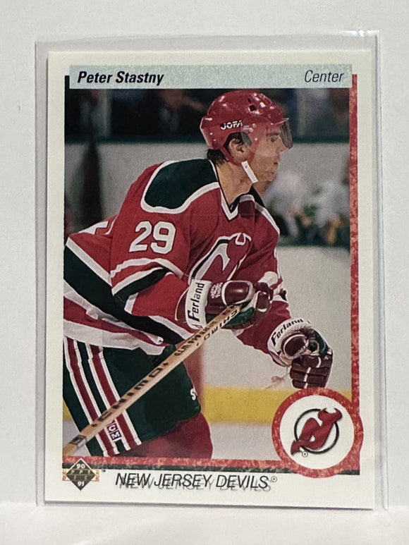 #163 Peter Stestny New Jersey Devils 90-91 Upper Deck Hockey Card