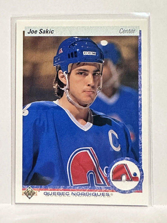 #164 Joe Sakic Quebec Nordiques 90-91 Upper Deck Hockey Card