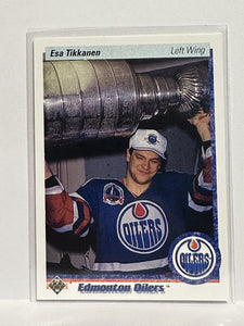 #167 Esa Tikkanen Edmonton Oilers 90-91 Upper Deck Hockey Card