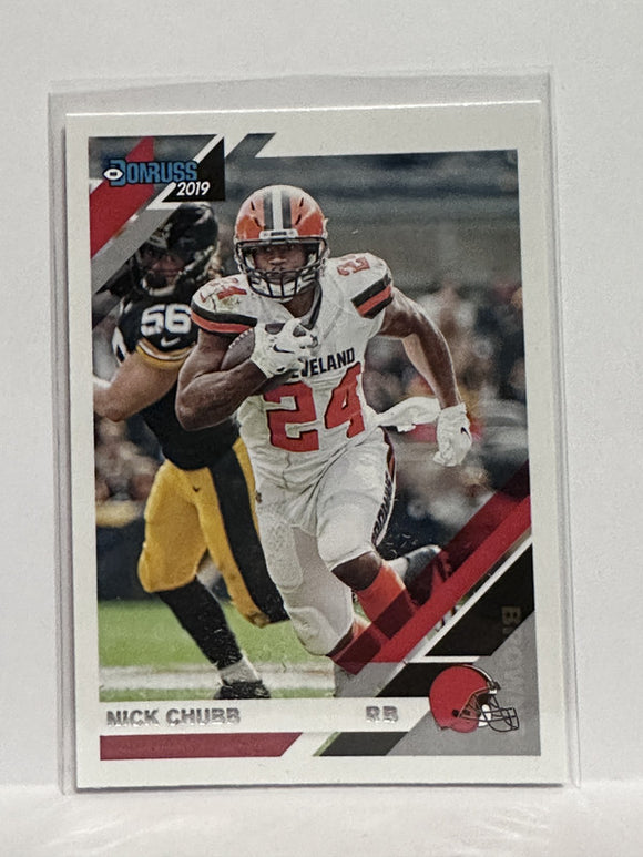 #66 Nick Chubb Cleveland Browns 2019 Donruss Football Card
