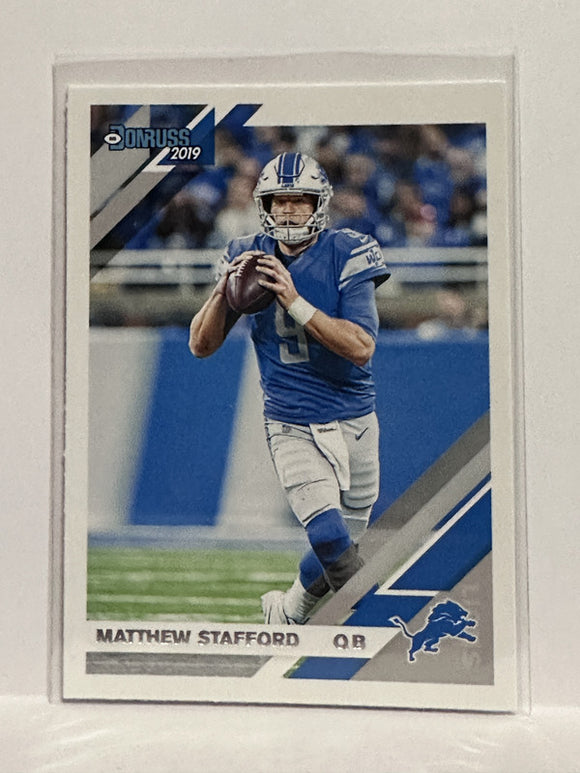 #90 Matthew Stafford   Detroit Lions 2019 Donruss Football Card