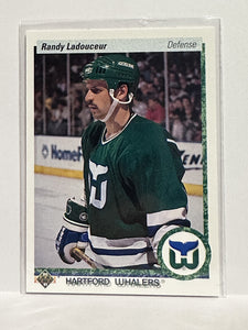 #151 Randy Ladouceur Hartford Whalers 90-91 Upper Deck Hockey Card