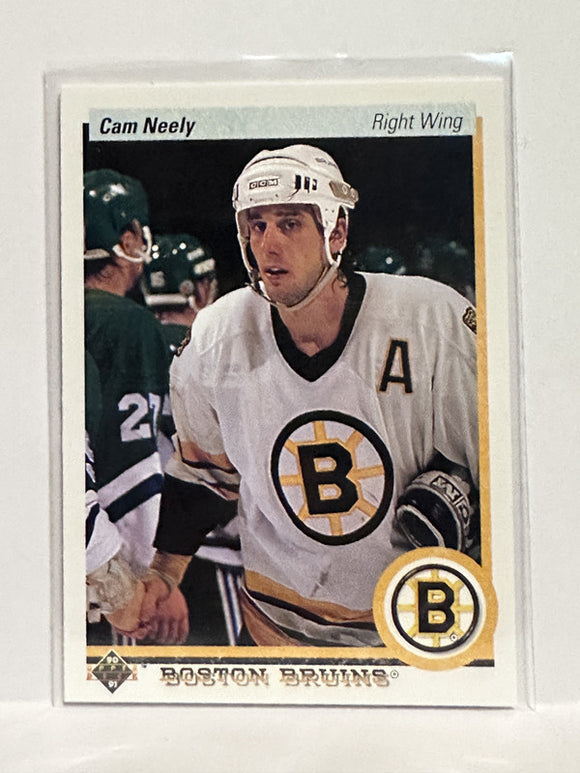 #156 Cam Nelly Boston Bruins 90-91 Upper Deck Hockey Card