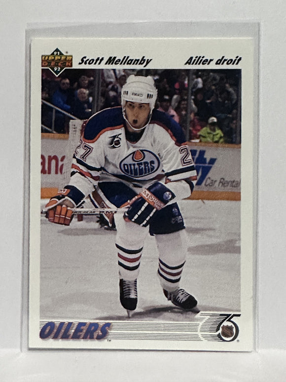 #542 Scott Mellanby Edmonton Oilers 91-92 Upper Deck Hockey Card