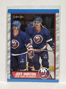 #120 Jeff Norton New York Islanders 89-90 O-Pee-Chee Hockey Card