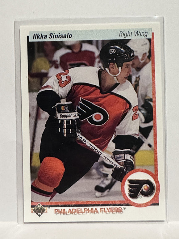 #120 Ilkka Sinisalo Philadelphia Flyers 90-91 Upper Deck Hockey Card