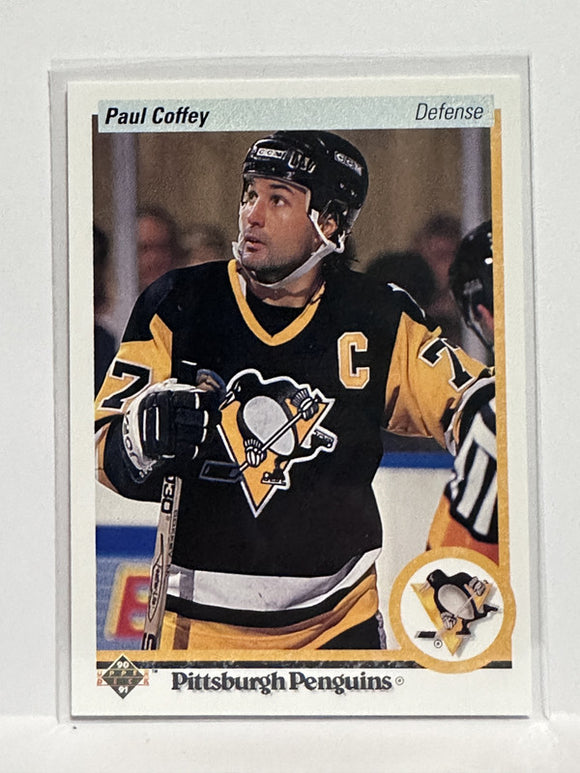 #124 Paul Coffey Pittsburgh Penguins 90-91 Upper Deck Hockey Card