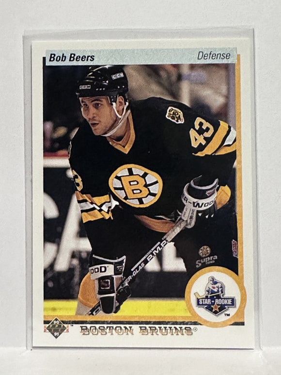 #125 Bob Beers Star Rookie Boston Bruins 90-91 Upper Deck Hockey Card