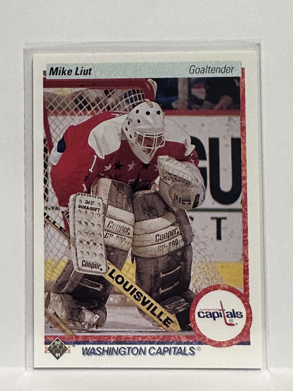 #127 Mike Liut Washington Capitals 90-91 Upper Deck Hockey Card