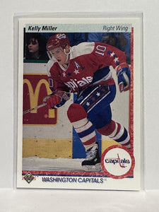 #130 Kelly Miller  Washington Capitals 90-91 Upper Deck Hockey Card