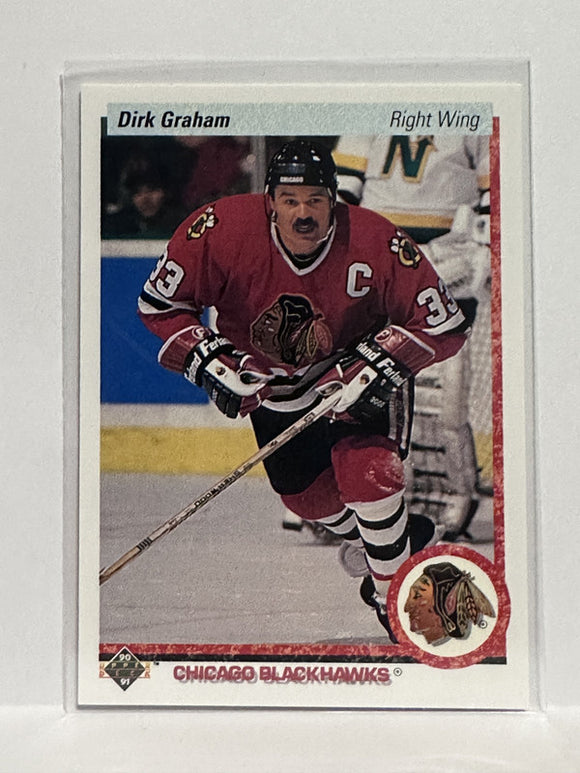 #131 Dirk Graham Chicago Blackhawks 90-91 Upper Deck Hockey Card