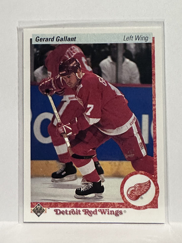 #134 Gerard Gallant Detroit Red Wings 90-91 Upper Deck Hockey Card