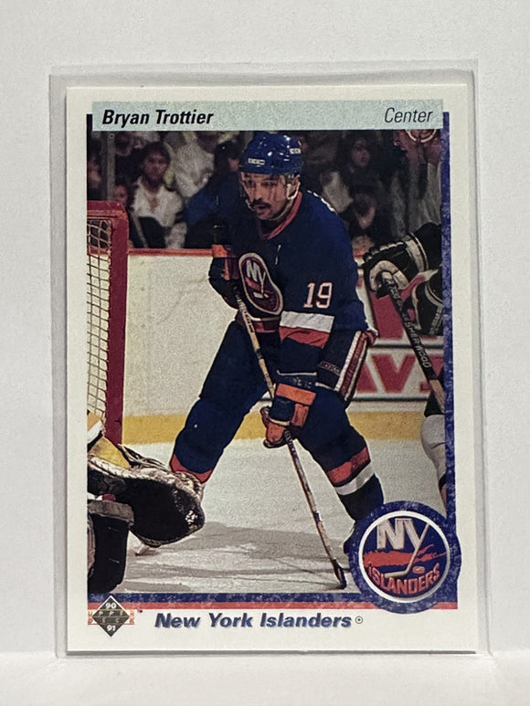 #137 Bryan Trottier New York Islanders 90-91 Upper Deck Hockey Card