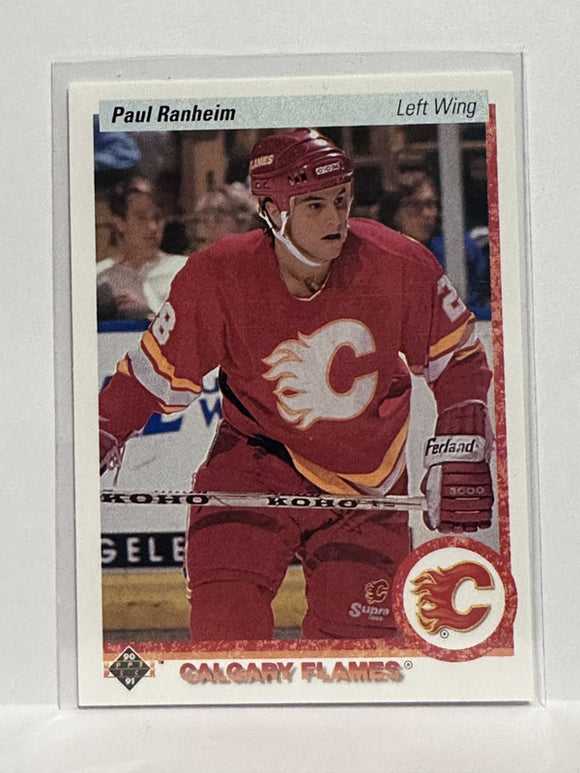 #104 Paul Ranheim Calgary Flames 90-91 Upper Deck Hockey Card