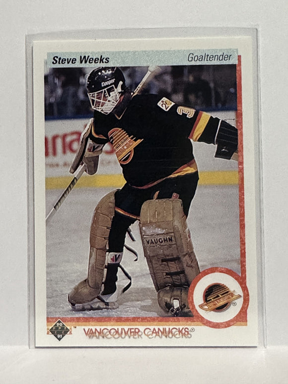 #107 Steve Weeks Vancouver Canucks 90-91 Upper Deck Hockey Card