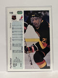 #110 Paul Reinhart Vancouver Canucks 90-91 Upper Deck Hockey Card