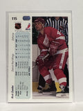 #115 Rick Zombo Detroit Red Wings 90-91 Upper Deck Hockey Card