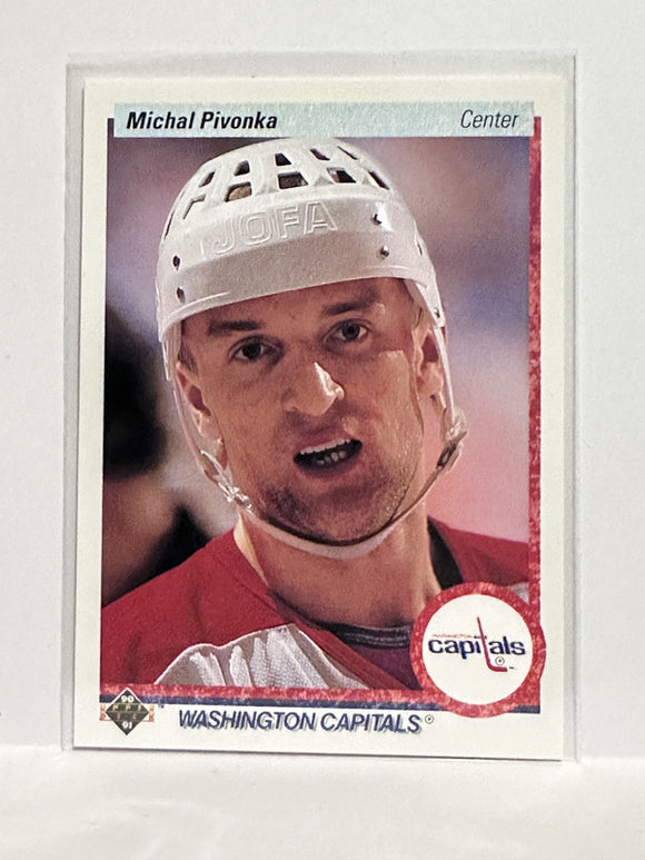 #80 Michal Pivonka Washington Capitals 90-91 Upper Deck Hockey Card