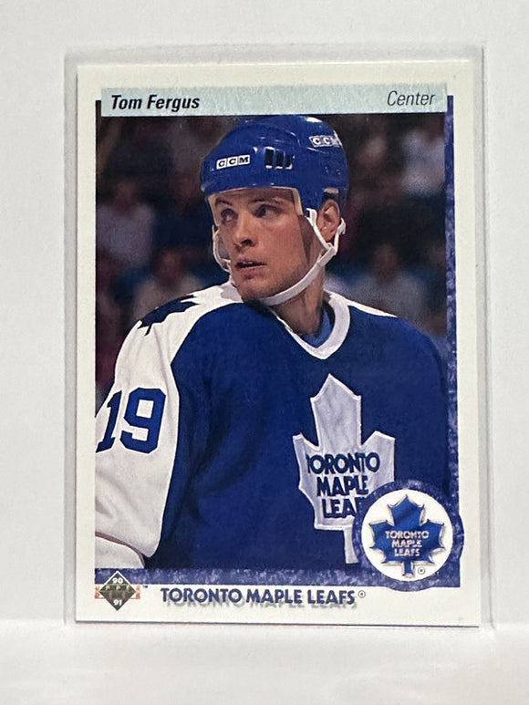 #83 Tom Fergus Toronto Maple Leafs 90-91 Upper Deck Hockey Card