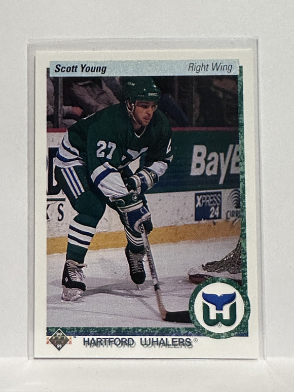 #87 Scott Young  Hartford Whalers 90-91 Upper Deck Hockey Card