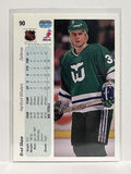 #90 Brad Shaw   Hartford Whalers 90-91 Upper Deck Hockey Card