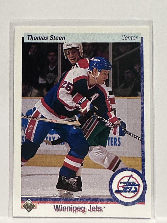 #94 Thomas Steen   Winnipeg Jets 90-91 Upper Deck Hockey Card