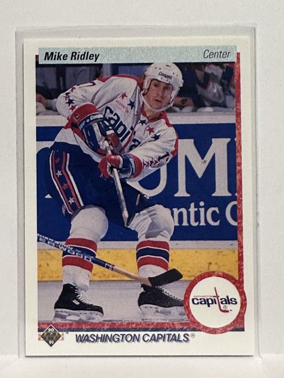 #97 Mike Ridley Washington Capitals 90-91 Upper Deck Hockey Card