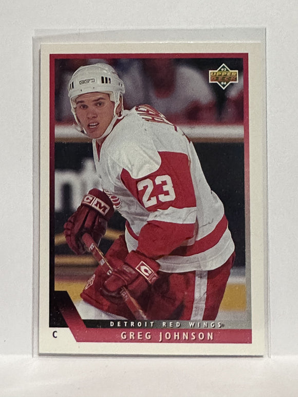 #452 Greg Johnson Detroit Red Wings 93-94 Upper Deck Hockey Card