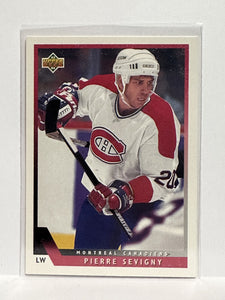 #455 Pierre Sevigny Montreal Canadiens 93-94 Upper Deck Hockey Card