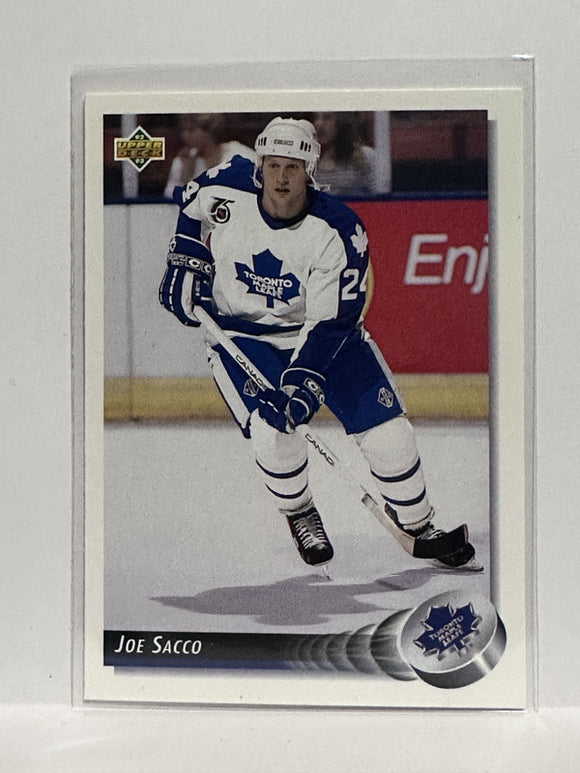 #266 Joe Sacco Toronto Maple Leafs 92-93 Upper Deck Hockey Card