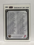 #280 Checklist 221-330  92-93 Upper Deck Hockey Card