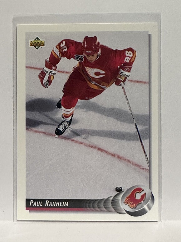 #328 Paul Ranheim Calgary Flames 92-93 Upper Deck Hockey Card