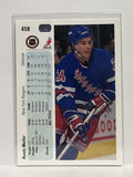 #418 Randy Moller New York Rangers 90-91 Upper Deck Hockey Card