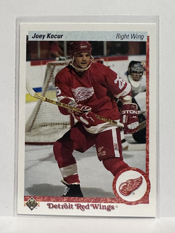 #411 Joey Kocur Detroit Red Wings 90-91 Upper Deck Hockey Card