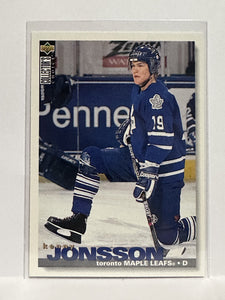 #137 Kenny Jonsson Toronto Maple Leafs 95-96 Upper Deck Collector's Choice Hockey Card