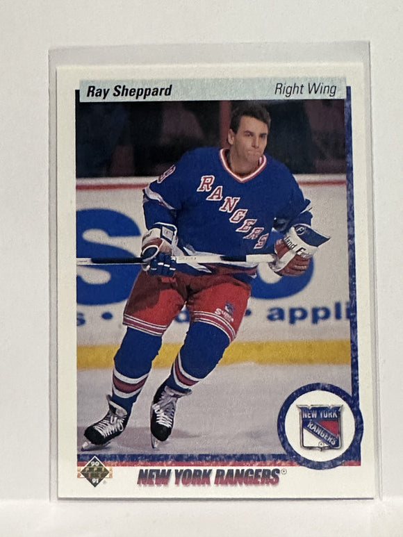 #420 Ray Sheppard New York Rangers 90-91 Upper Deck Hockey Card