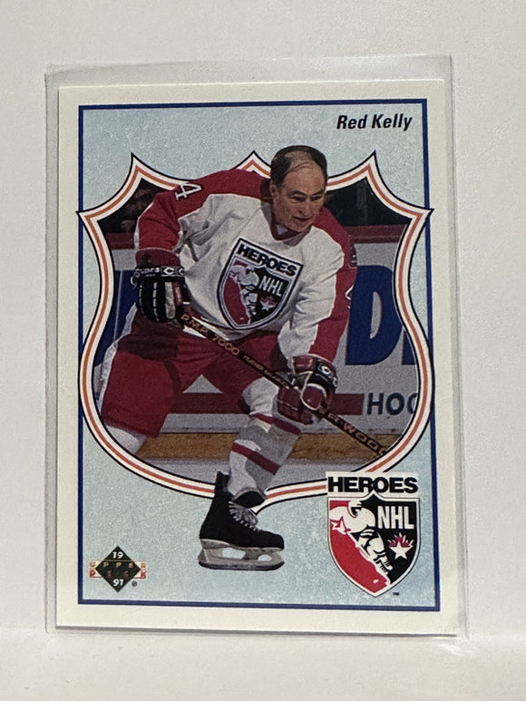 #502 Red Kelly Heroes NHL 90-91 Upper Deck Hockey Card