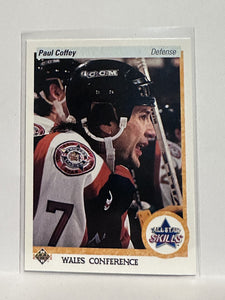 #498 Paul Coffey All Star Skills Pittsburgh Penguins 90-91 Upper Deck Hockey Card