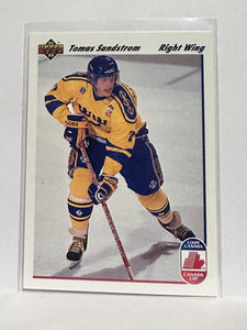 #30 Tomas Sandstrom Sweden 91-92 Upper Deck Hockey Card