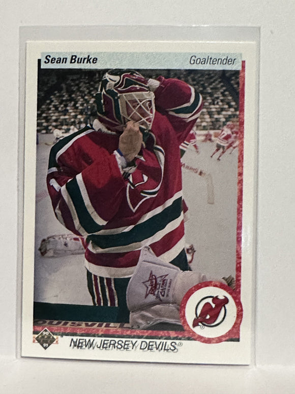 #66 Sean Burke New Jersey Devils 90-91 Upper Deck Hockey Card