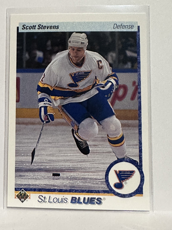 #436 Scott Stevens St Louis Blues 90-91 Upper Deck Hockey Card