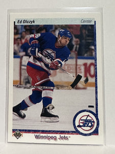 #431 Ed Olczyk Winnipeg Jets 90-91 Upper Deck Hockey Card