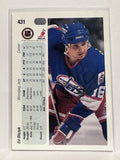 #431 Ed Olczyk Winnipeg Jets 90-91 Upper Deck Hockey Card