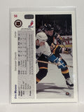 #50 Brian Leetch Vancouver Canucks 91-92 Upper Deck Hockey Card