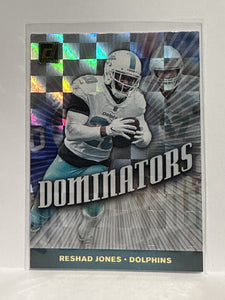 Dom-38 Reshad Jones Dominators Miami Dolphins 2019 Donruss Football Card